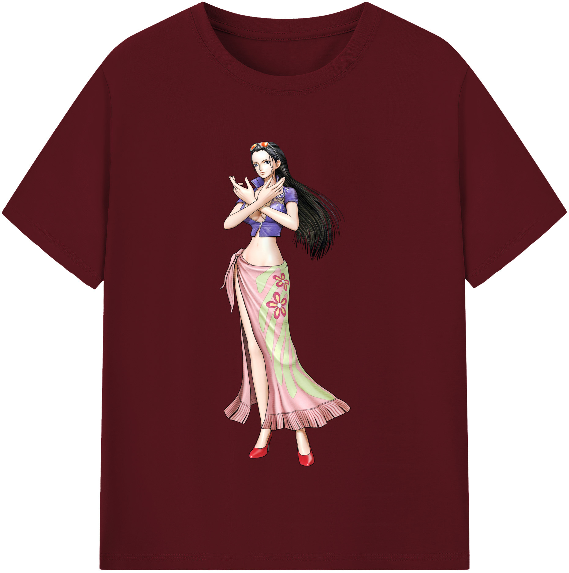 ワンピース ニコ・ロビン ONE PIECE Nico Robin 綿100％半袖Tシャツ（フロントプリント）